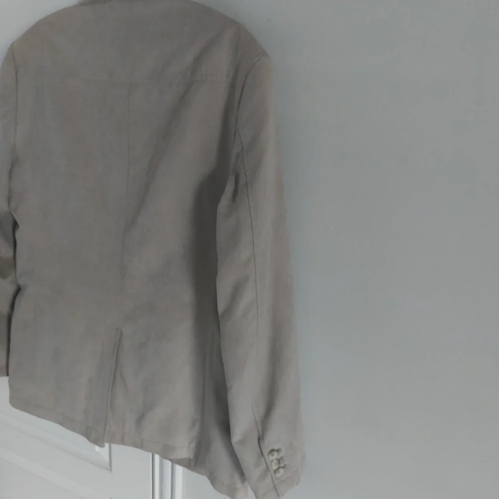PERRY ELLIS Classic Fit Beige Linen Sport Coat Blazer Jacket Size 42R